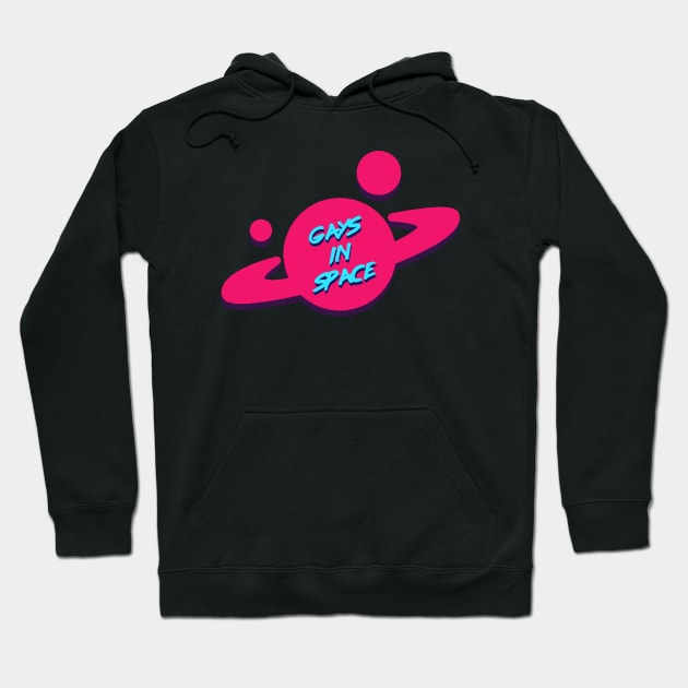 Gays In Space Retro Hoodie by hypergrid